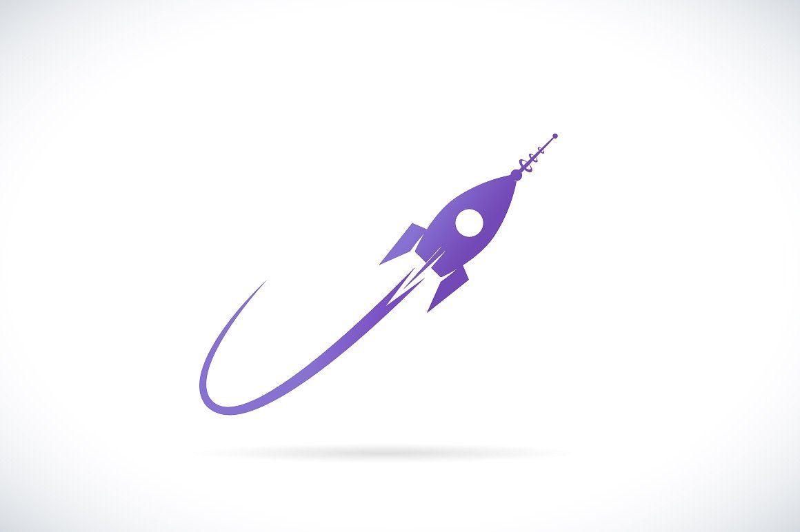 Space Rocket Logo - Space Ship Vector Icon or a Logo ~ Icons ~ Creative Market
