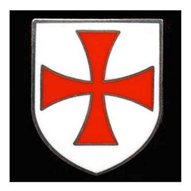 Who Has White Cross Logo - Christian Army Crusader Knights Templar White Cross Lapel Pin