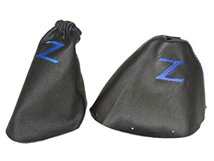 Double Blue Z Logo - Amazon.com: FITS NISSAN 350Z 2002-2008 SHIFT & E BRAKE BOOT BLACK ...