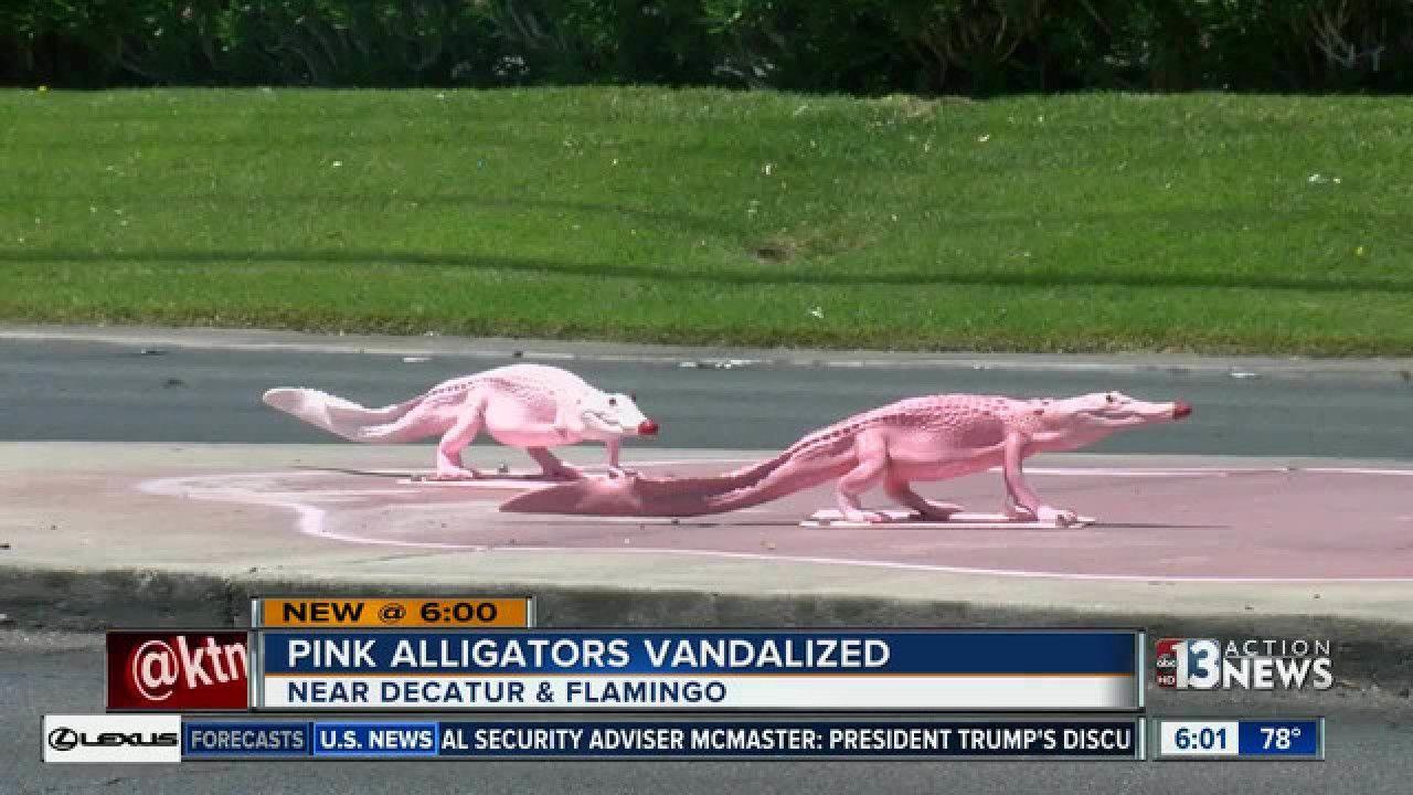 Pink Alligator Logo - Pink alligator sculpture disappears from Decatur and Flamingo