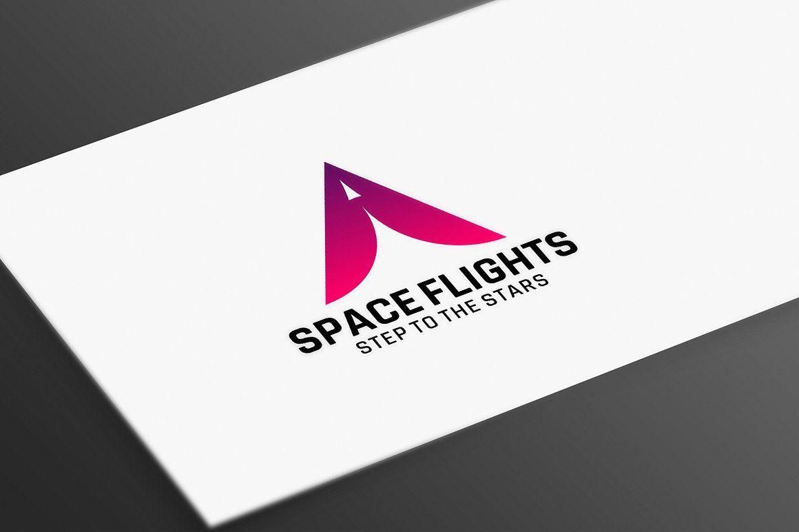 Space Rocket Logo - Space Flights Logo Template ~ Logo Templates ~ Creative Market