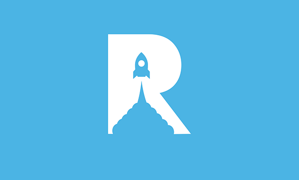 Space Rocket Logo - Rocket - Negative Space Logo on Behance