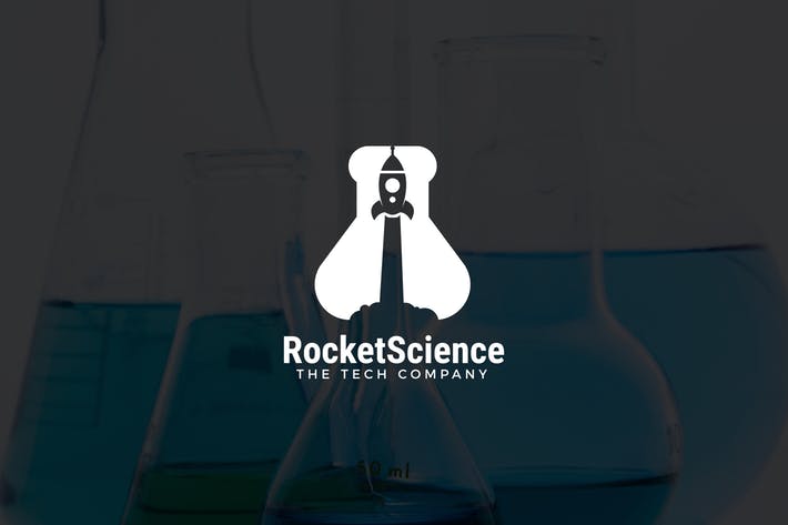 Space Rocket Logo - RocketScience : Negative Space Rocket Logo by punkl on Envato Elements