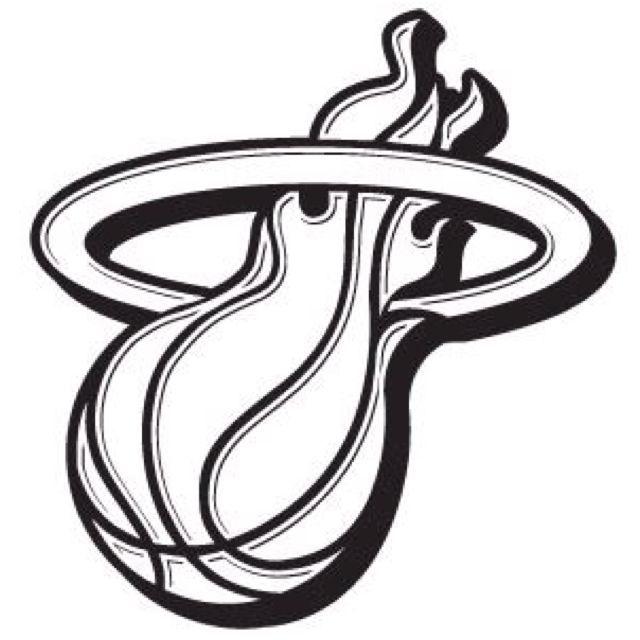 Black and White Miami Heat Logo - White Hot Heat | Sports | Pinterest | Miami Heat, Miami and NBA