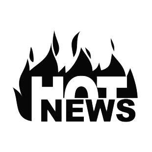 White Hot Logo - Hot news fire logo business decals, decal sticker