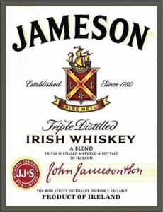Jameson Whiskey Logo - Jameson Irish whiskey retro vintage style metal wall plaque sign