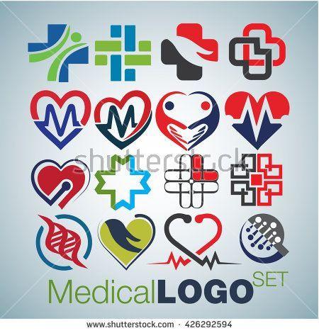 Stock Medical Logo - MEDICAL LOGO SET - stock vector | logo | Pinterest | Medical logo ...