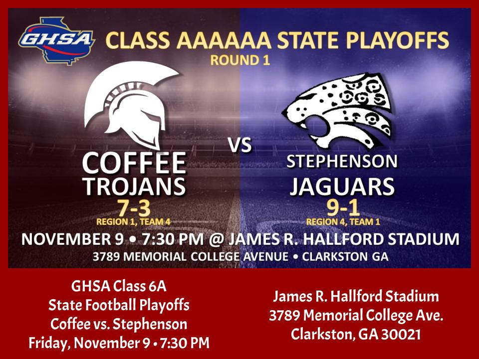 Stephenson Jaguars Logo - Coffee High School: Spotlight State Playoffs Round 1