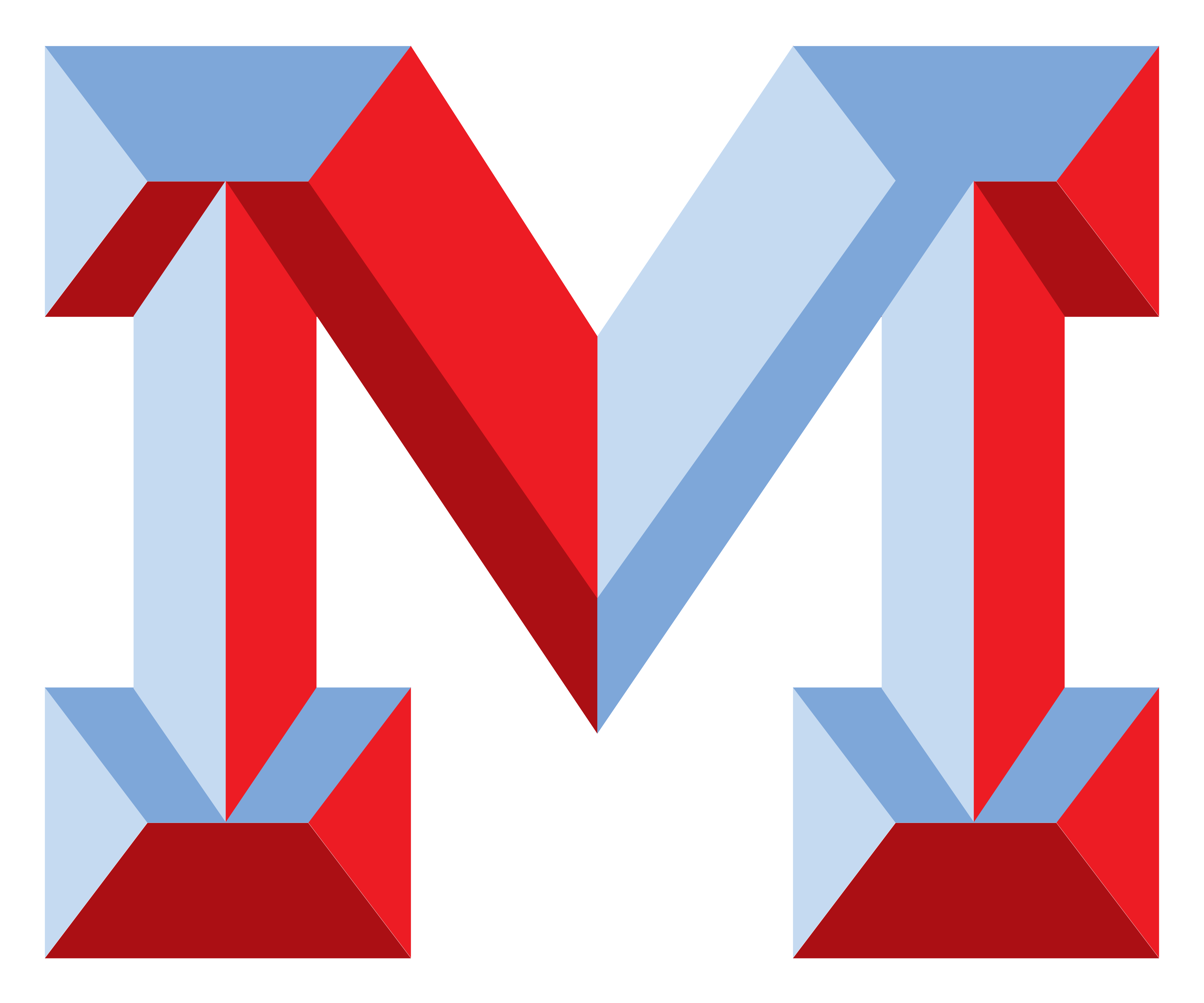Red and Blue in High School Logo - Rank One Schedules