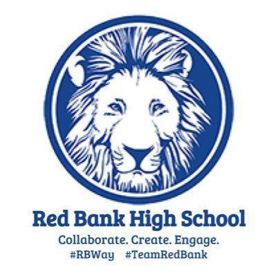 Red and Blue in High School Logo - Red Bank High School