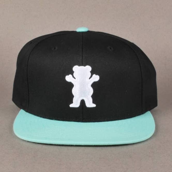 Diamond and Grizzly Grip Logo - Grizzly Griptape Grizzly OG Bear Logo Starter Snapback Cap - Black ...