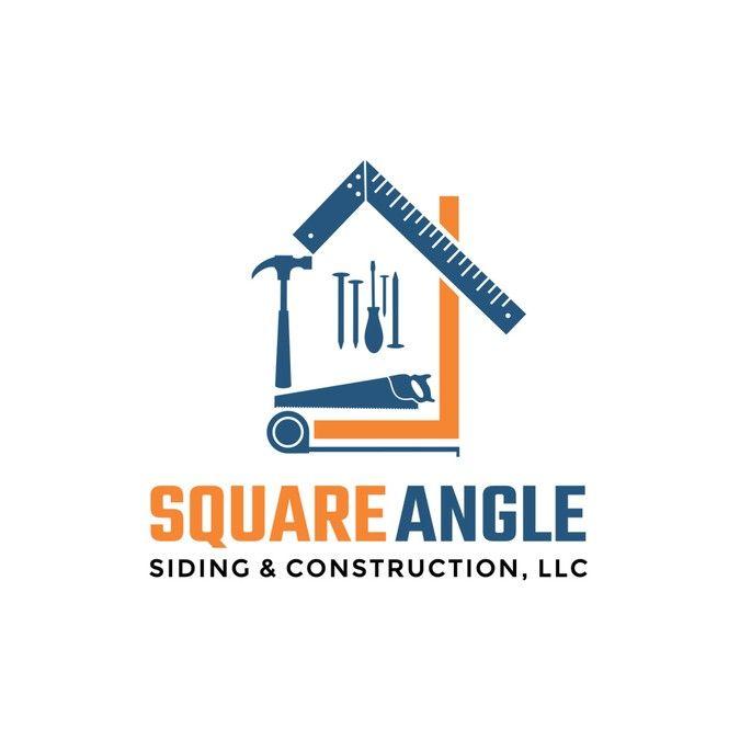 Construction Logo - Siding and Roofing Construction Company Logo and Card