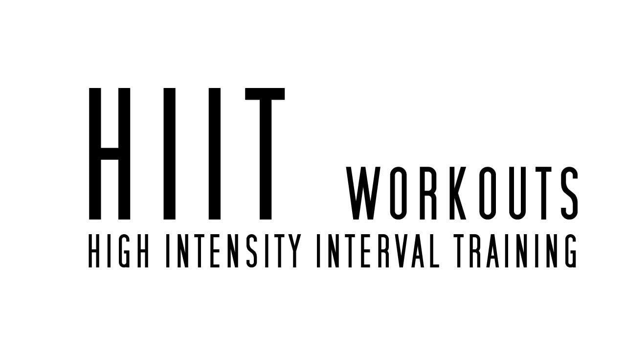 High Intensity Interval Training Logo - HIIT Timer sec. Workout. 10 sec. Rest Rounds