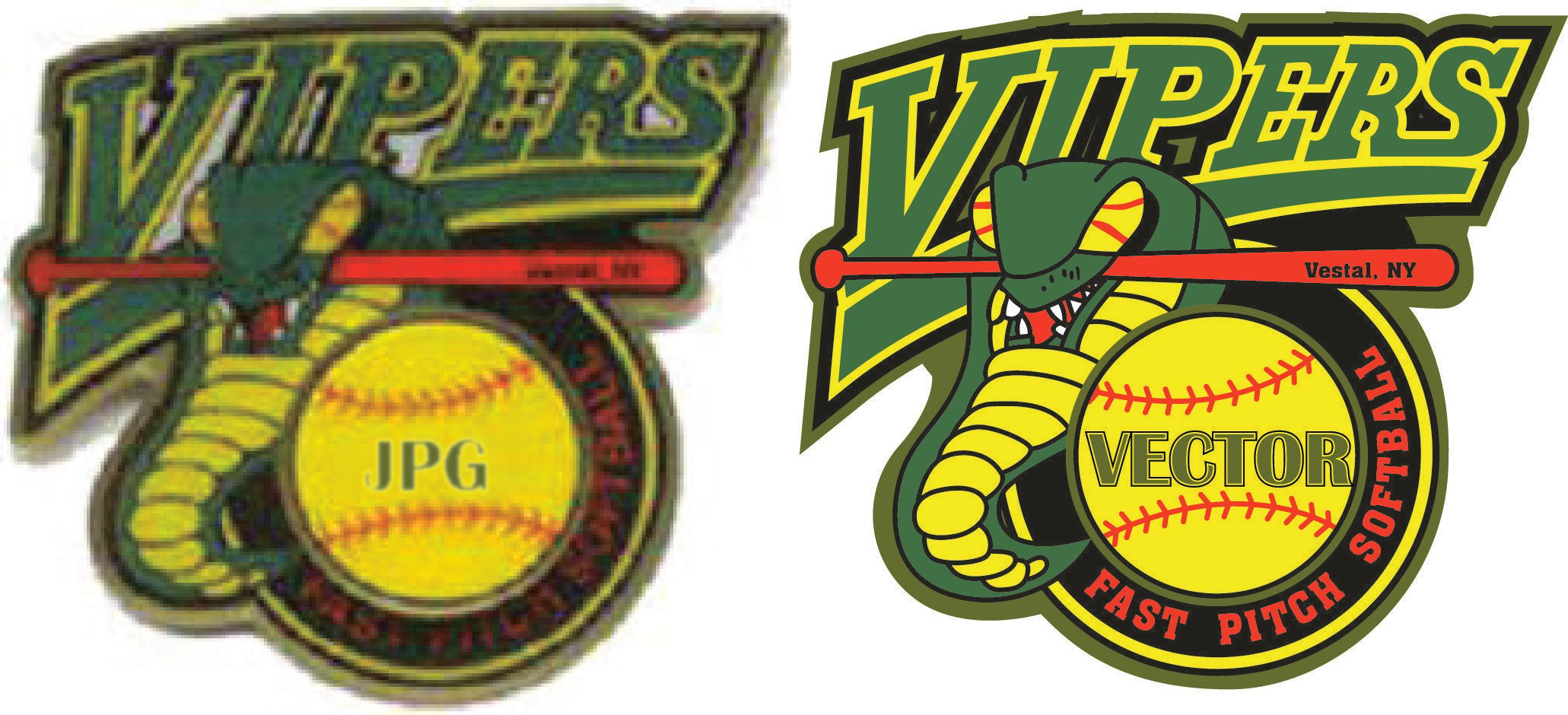 Fastpitch Softball Logo - Vipers – Fast Pitch Softball – Vector Squad Blog