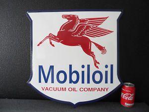 Mobil Oil Company Logo - MOBIL OIL Company Enamel Sign