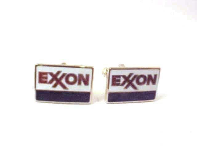 Mobil Oil Company Logo - Corporate Logo Cufflinks - One Pair of Exxon / Esso Standard, Exxon ...