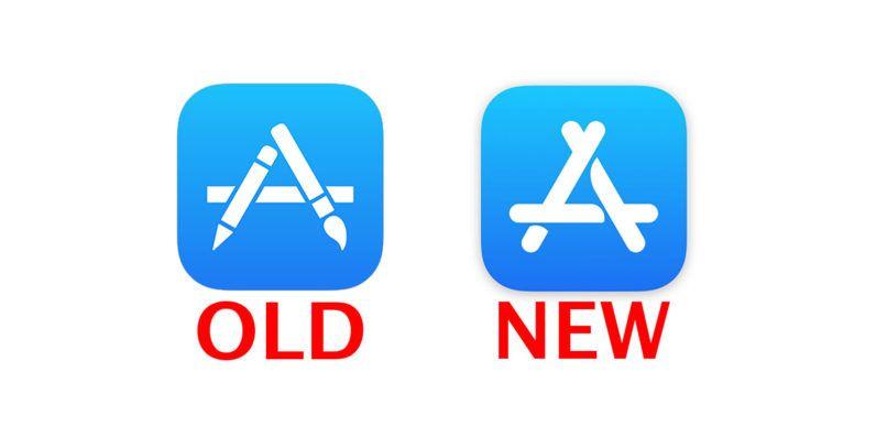 Apple Old Logo - Apple Recently Changed The App Store Logo For The First Time In ...
