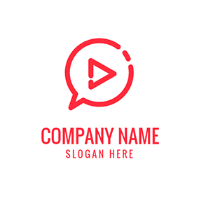 Text Bubble Red and Yellow Logo - Free Communication Logo Designs. DesignEvo Logo Maker