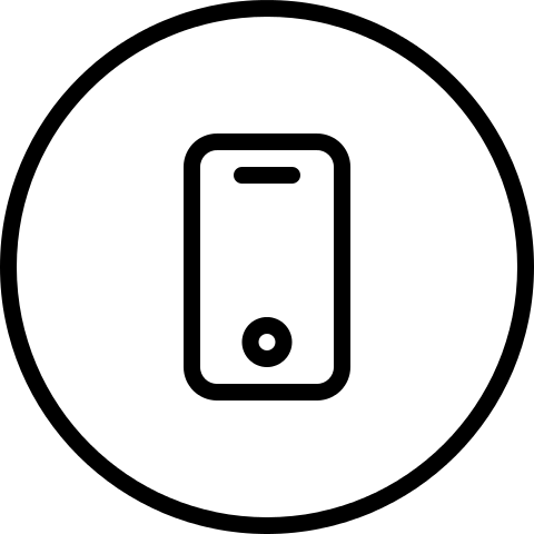 Circular Phone Logo - Phone Outlined Circular Button.svg