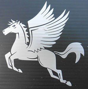 Flying Horse Logo - Pegasus Flying Horse Myth Magic Stickers Car Van Bumper Window Decal