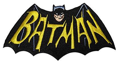 1960s Bat Logo - DC's Batman Logo With 1960's Blue Cape Name Logo