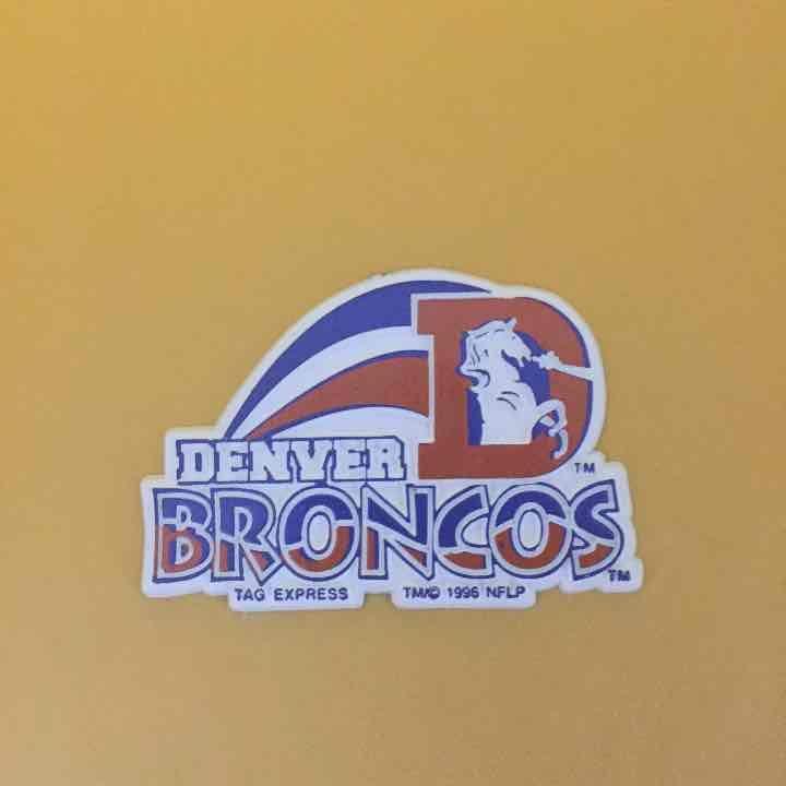 Denver Broncos Old Logo - Cool item: Denver Broncos old logo fridge magnet. denver broncos