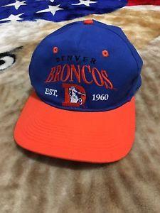 Denver Broncos Old Logo - VTG 80s 90s Drew Pearson Denver Broncos Old Logo Snapback Hat Cap