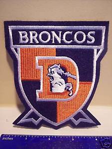 Denver Broncos Old Logo - Denver Broncos Old Logo Throwback LARGE Crest 5 Patch Vintage 1980s