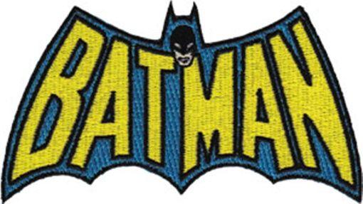 1960s Bat Logo - Batman 1960's Comic Book Style Cape and Name Logo Embroidered Patch ...