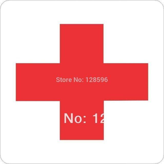 Red Medical Cross Logo - Funny sticker Funny sticker 10cm x 10cm RED MEDICAL CROSS DECAL ...