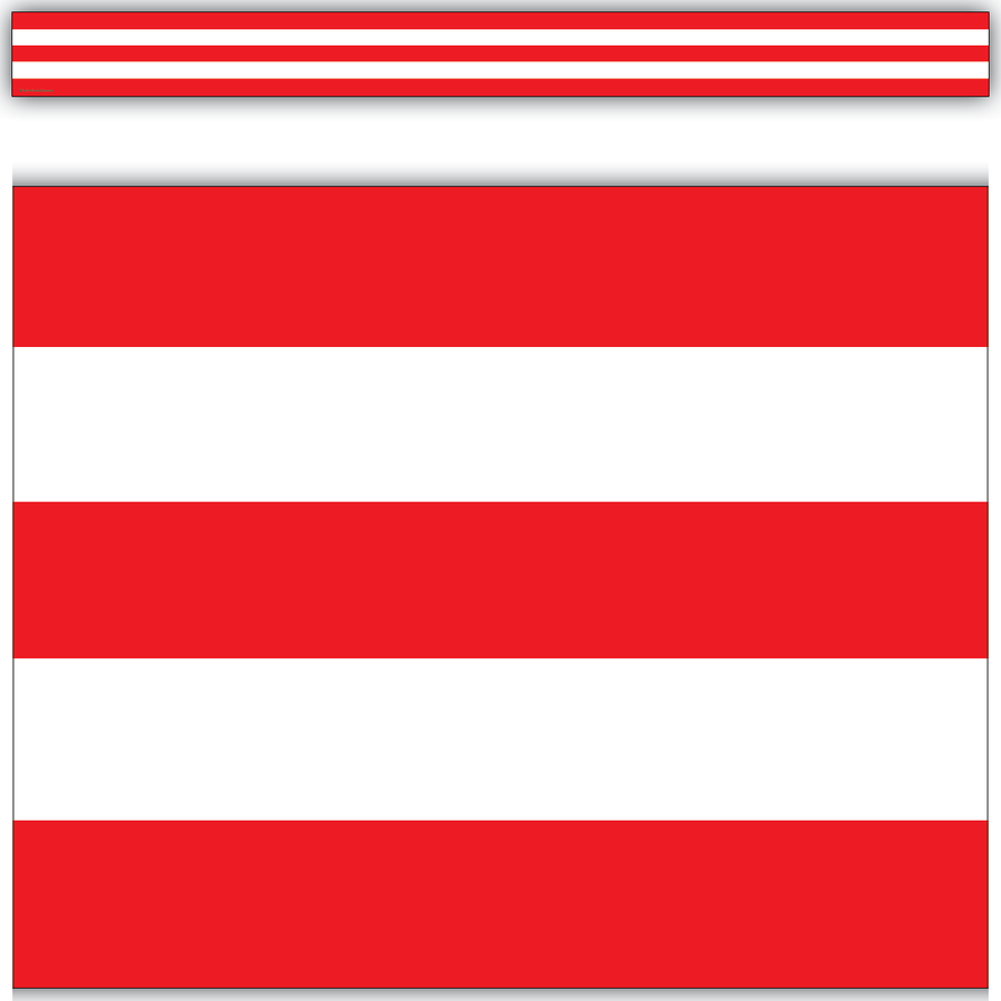 Red and White Stripes Logo - Red & White Stripes Straight Border Trim. Teacher Created