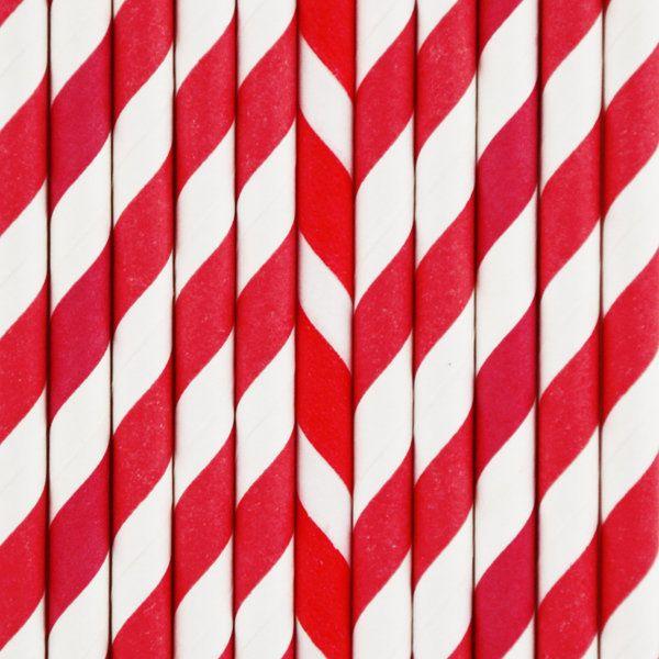 Red and White Stripes Logo - Table Red & White Striped Straws's Birthday