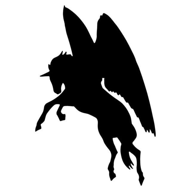 Flying Horse Logo - 10.7*16CM Pegasus Unicorn Flying Horse Car Styling Stickers Creative