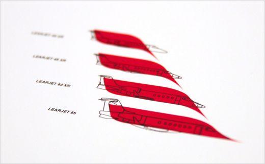 Red and White Stripes Logo - Bombardier Learjet Airplane Aviation Flight Red White Stripes Logo