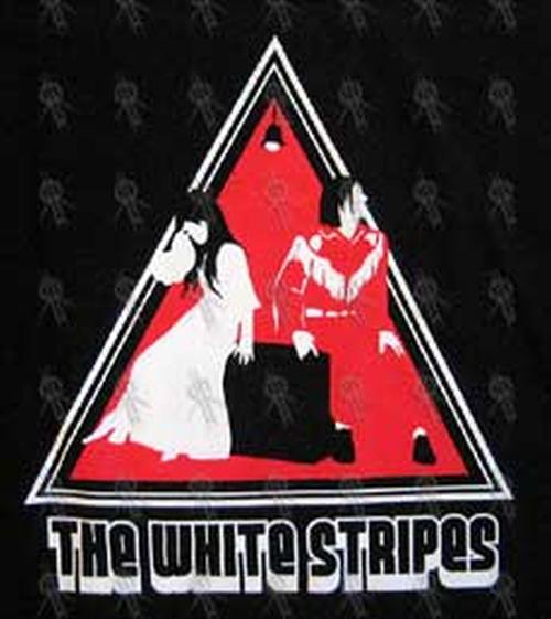 Red and White Stripes Logo - WHITE STRIPES, THE - Black T-Shirt With Red Collar (Clothing, Shirts ...