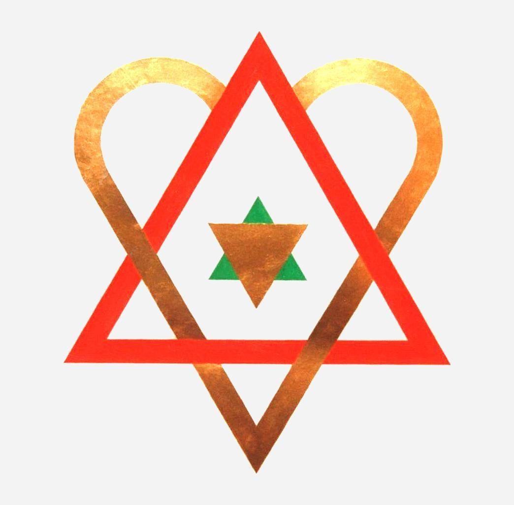 Heart in Triangle Logo - Gouden Hart