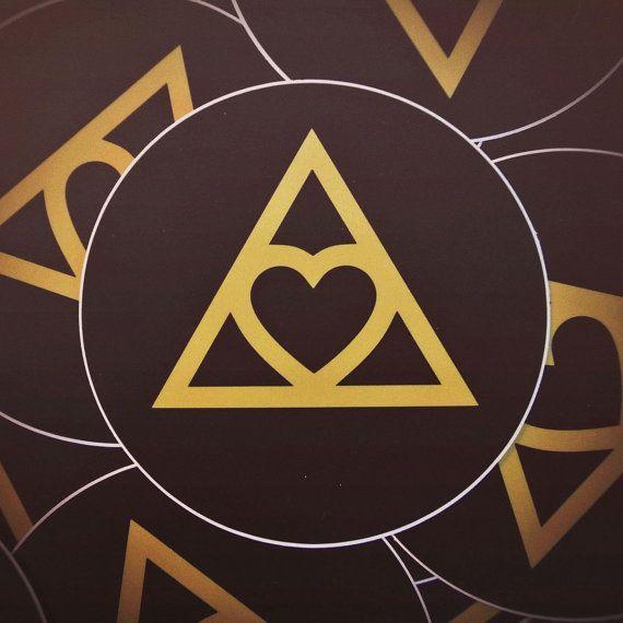 Heart in Triangle Logo - The iconic heart-triangle emblem. Original occult and esoteric ...