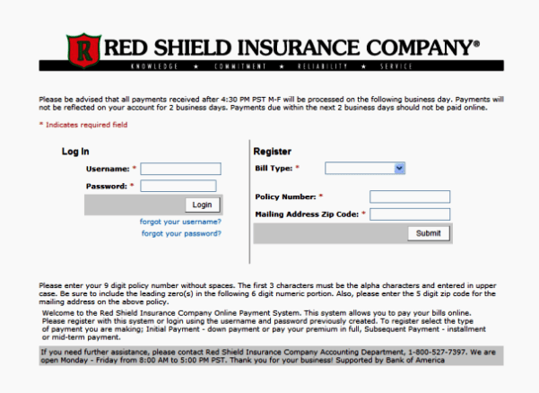 Red Shield Business Logo - Red Shield Insurance Company Pay Online Q&A