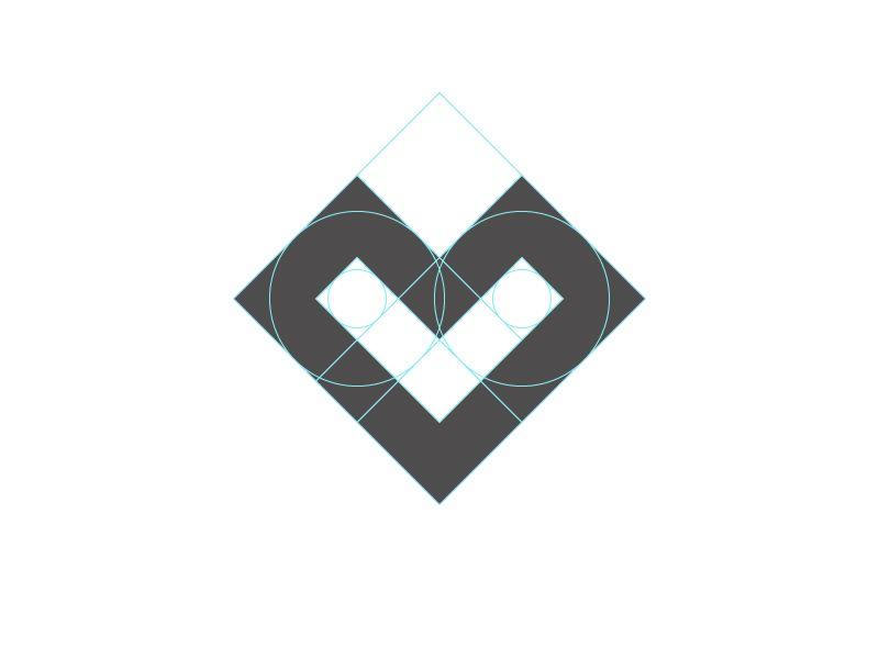 Heart in Triangle Logo - L + Heart Logo