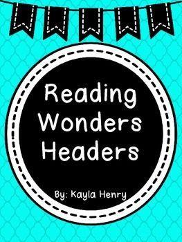 Reading Wonders Logo - Reading Wonders Headers Freebie | Wonders Reading | Pinterest ...