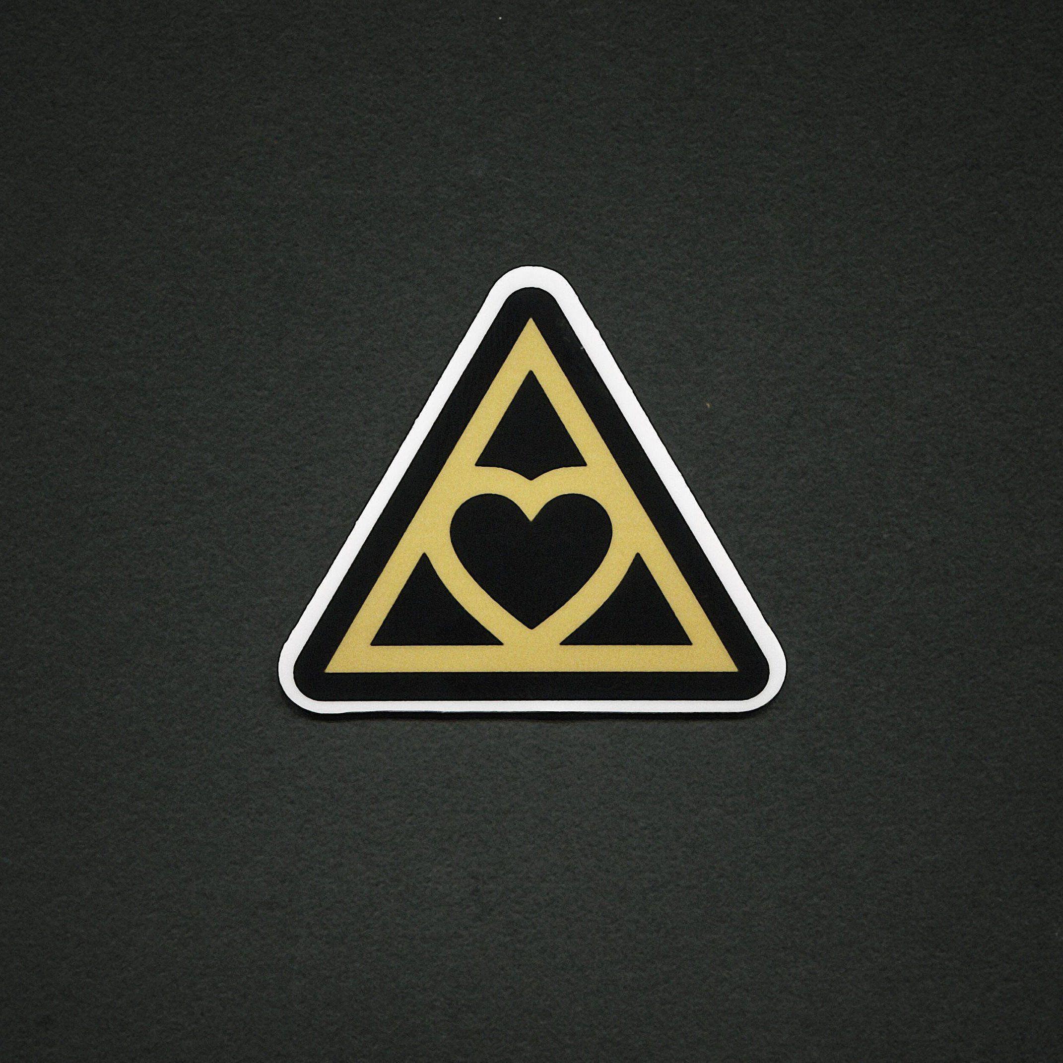 Heart in Triangle Logo - Heart Triangle Sticker | Starseed Supply Co.