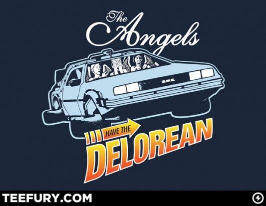 Back to the Future DeLorean Logo - Geek Gear: Doctor Who Goes Back To The Future In 'Angels have