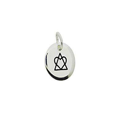 Heart in Triangle Logo - Adoption Symbol Pendant and Triangle silver