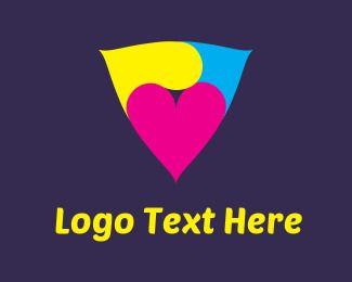 Heart in Triangle Logo - Heart Logos. Heart Logo Maker