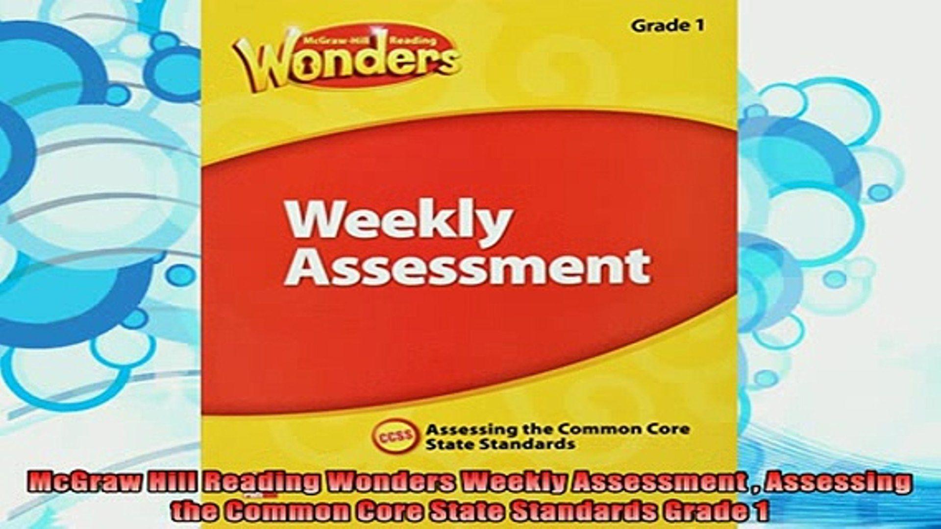 Reading Wonders Logo - free pdf McGraw Hill Reading Wonders Weekly Assessment Assessing the ...