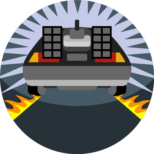 Back to the Future DeLorean Logo - Back to the future, car, delorean, fast, fire, vehicle icon