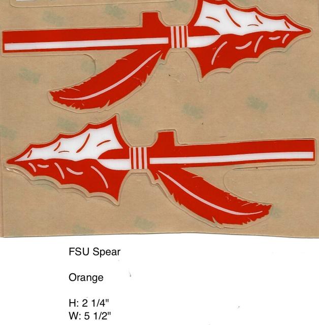Red and White Spear Logo - Spear / Paws / Horse shoes Decals