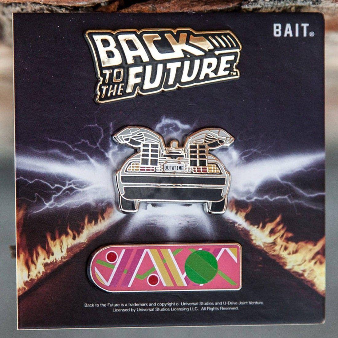 Back to the Future DeLorean Logo - BAIT x Back To The Future Logo Delorean Hoverboard 3 Pins (pink ...
