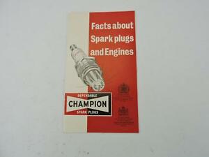 1966 Champion Spark Plugs Logo - NOS 1966 Champion Motorcycle Spark Plug Pamphlet Booklet Triumph ...