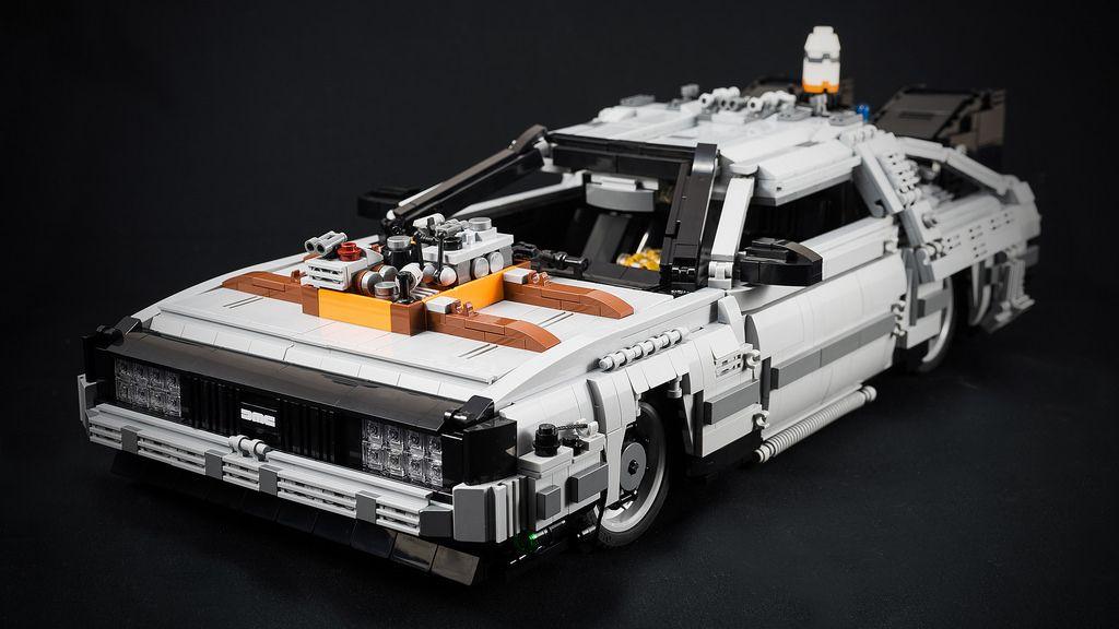 Back to the Future DeLorean Logo - LEGO to the future / Delorean. Delorean of movie 'Ba
